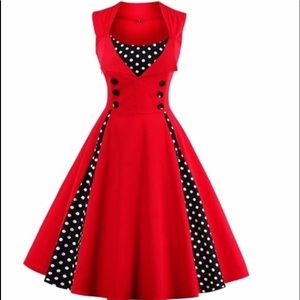 Vintage 50s 60s Rockabilly Dot Swing
